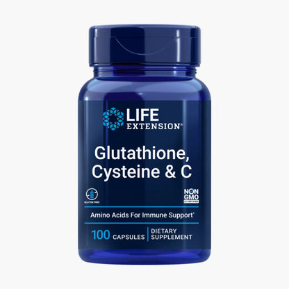 グルタチオン、システイン & C Glutathione, Cysteine & C 100粒 Life Extension