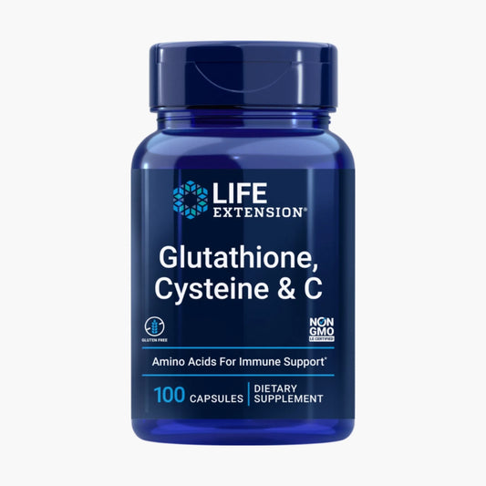 グルタチオン、システイン & C Glutathione, Cysteine & C 100粒 Life Extension