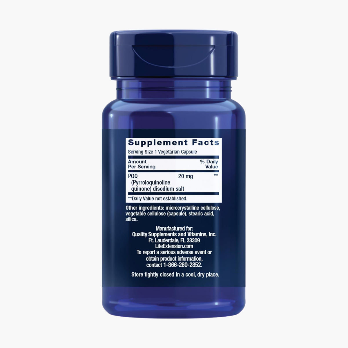 PQQ キャップス ピロロキノリンキノン 20mg PQQ Caps 20mg 30粒 Life Extension